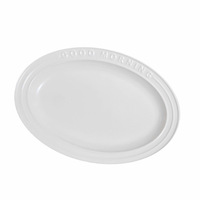 Solhui assiette de dîner en céramique d'alphabet coréen en relief