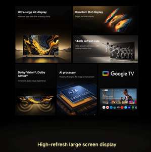 Versión Global para Xiaomi TV Max 100 2025 4K QLED 3840*2160 Frecuencia de Actualización de 144Hz 3GB 32GB para Hoteles y Electrodomésticos - Product Image 2