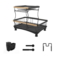 Égouttoir à vaisselle 2 niveaux en acier inoxydable pour usage domestique, support de séchage pour peinture en aérosol, égouttoir à vaisselle pour évier de cuisine et comptoirs, support pour bols