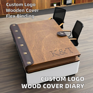Cá nhân A5 & A6 hàng ngày kế hoạch máy tính xách tay biểu tượng tùy chỉnh bằng gỗ Bìa Rỗng ra khắc in phong cách trống tin nhắn cuốn sách Quà Tặng - Product Image 2