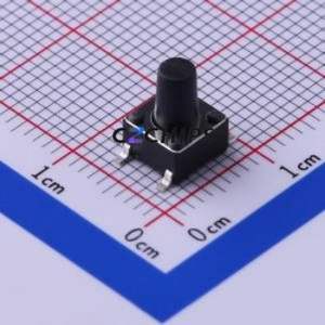 TS-1102S-B-J-B Tactile Switch SMD-4P,6x6mm Switch Single Pole Single Throw Round Button 1.6N Vertical Mount - Product Image 1