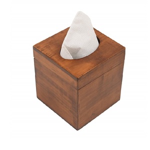 Wooden Tissue Box Cover Natural | Facial <b>Paper</b> Holder with Lid Tissue Dispenser for <b>Kitchen</b> Bathroom Laundry Countertop - Product Image 3