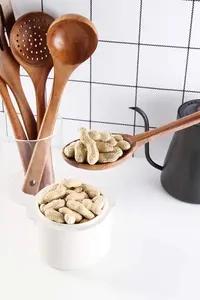 Hot Bán tự nhiên Gỗ Tếch 5 cái nhà bếp bằng gỗ Đồ dùng nấu ăn thiết lập với thìa - Product Image 6