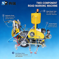 Machine de marquage routier à mélange externe bicomposant, autopropulsée, pour peinture thermoplastique à froid, idéale pour autoroutes et parkings