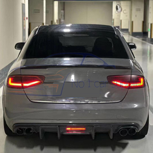 Углеродный диффузор для S4 A4 B8.5 KB стиль автомобиля сзади со светодиодной подсветкой Bodykit 2013-2016 - Product Image 4