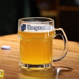 Vente en gros Pub Chope à bière 500ML Classic Barware Tasse en <span class=keywords><strong>verre</strong></span> à bière personnalisée <span class=keywords><strong>Hoegaarden</strong></span> - Product Image 3