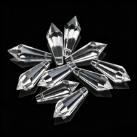 Pendentif Prisme en Cristal K9 Transparent à Pointes pour Lustre, Pièces de Lampe, Attrape-Soleil, Décoration de Mariage et d'Intérieur