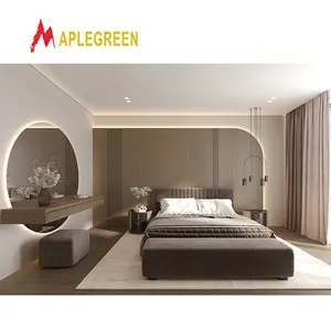 Set di mobili per hotel in legno personalizzati professionali di design gratuito set di camere da letto per camere d'albergo 5 stelle Dubai