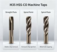 Juego de Machos y Terrajas para Máquina Tian Gong M35, Métricos, Sin Recubrimiento, HSS, Corte a la Derecha e Izquierda, Dureza HRC 62-65, Tamaños Personalizables, 5/10 Piezas