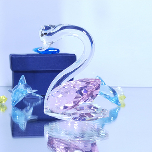 Ornamenti a Forma di Cigno con Collo Tempestato di Diamanti, Regali di Nozze in Cristallo - Product Image 6