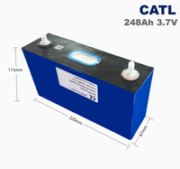 Cellule de batterie prismatique CATL 3.7V 248Ah NCM Grade A, 2000 cycles, pour véhicules électriques, camions, bateaux, systèmes de stockage d'énergie solaire (ESS)
