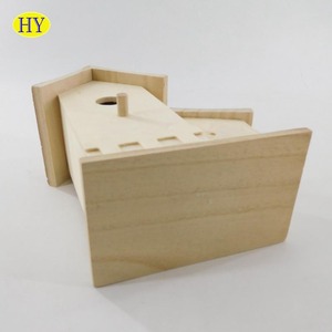 Barato al por mayor de madera sin terminar Casa de pájaro jaula de pájaro - Product Image 6