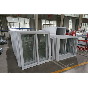 Fenêtres coulissantes en plastique Upvc double verre avec filet Fenêtre en verre <span class=keywords><strong>coulissante</strong></span> en pvc Ventes d'usine Maisons préfabriquées - Product Image 5
