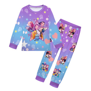 Yeni kız T-shirt seti cadı avcısı kız Set uzun kollu ve uzun pantolon seti - Product Image 2