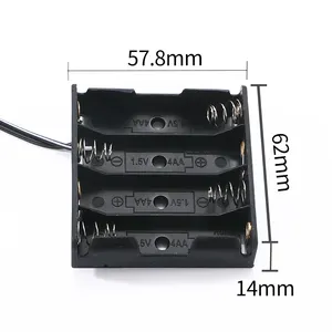 4AA Battery Holder With 5.5*2.1wire 4.5V Aa Battery Box/Holder/Case