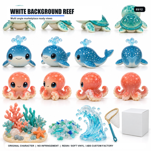 Figuras de Animales Marinos de Vinilo Suave Personalizadas, Ballena, Tortuga, Pulpo, Juguetes de Diseño, Caja Sorpresa Coleccionable, Fabricante OEM - Product Image 2