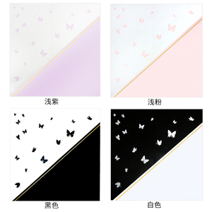 Papier d'emballage pour fleurs à motif papillon, papier cellophane transparent, emballage pour bouquets DIY, papier d'emballage pour fleuristes, vente en gros - Product Image 2