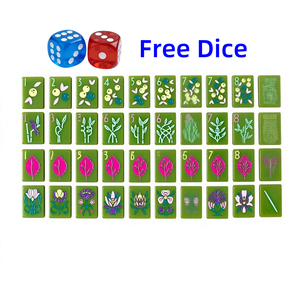 En Stock: Nuevo Juego de Mahjong de Lujo de Acrílico Grabado, Mini, Portátil, 168 Fichas, Verde Verano, Estilo Americano, para Viajes y Playa - Product Image 2