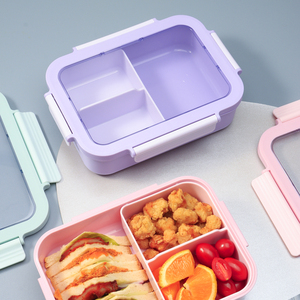 Fiambrera <span class=keywords><strong>rectangular</strong></span> de plástico sin BPA CNcrown 2024, contenedor de comida Tiffin de 1320ML para adultos, fiambrera Bento para adultos - Product Image 2