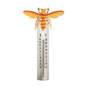 WHY477 Vertikales Innen thermometer für den Außenbereich Schmetterlings form Wandt hermo meter Gewächshaus-Temperatur anzeige