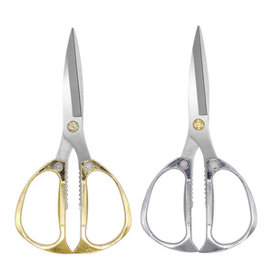 <b>Kitchen</b> <b>Scissor</b> Stainless Steel Gold Handle Straight Head For Home Use - Product Image 3