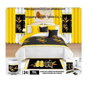 In Stock Hot <strong>Sale</strong> 24 Pieces Bedspread <strong>Set</strong> king Size Bed Cover <strong>with</strong> <strong>Curtains</strong> and <strong>Matching</strong> Bathroom <strong>Sets</strong> 24 Pcs <strong>Bedding</strong> <strong>Set</strong> - Product Image 5