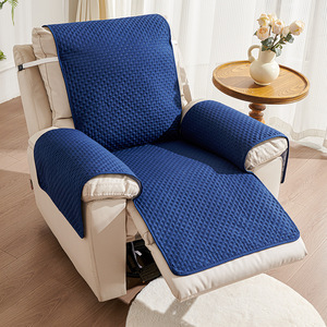 <b>Sofa</b> Protective Cushion <b>Cover</b> Solid Color Pad Type 145-185CM Waterproof Non-slip Polyester Machine Wash <b>Sofa</b> Slipcover - Product Image 2