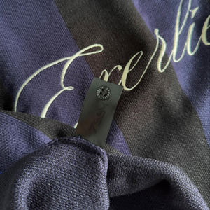 Camicia Polo da uomo in cotone personalizzato stile stile oversize t-Shirt ricamata maglieria a righe verticali camicia a maniche lunghe per gli uomini - Product Image 4