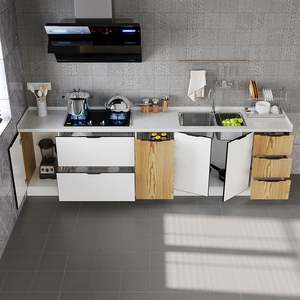 Juego Completo de Muebles de Cocina Modulares Ecológicos con Puertas de Vidrio, Diseño Moderno, Importado de China, para Almacenamiento, Despensa, Isla - Product Image 3