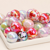 Saint Valentin 20mm coloré mélange couleur acrylique UV AB coeur perles pour gros collier perles stylo bijoux bricolage fabrication