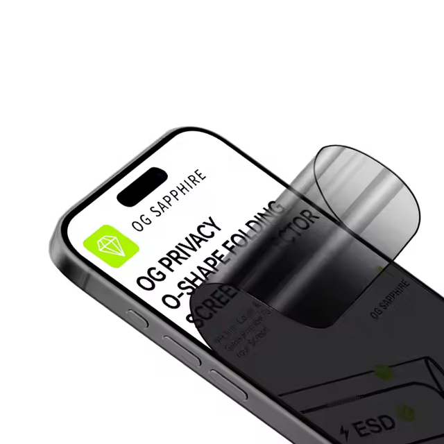 360-degree Fully Glued Unbreakable Foldable Privacy Tempered Glass Screen Protector for iPhone 11 12 13 14 15 16 Pro Max