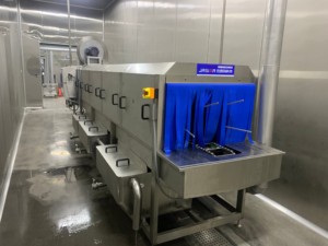 Nouveaux modèles de laveuse de paniers et caisses <span class=keywords><strong>à</strong></span> fruits de mer entièrement automatique en acier inoxydable, type tunnel, capacité 70 kg - Product Image 3