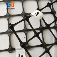 Géogrille uniaxiale en PP haute résistance pour les applications de pavage routier, ferroviaire et de renforcement des sols