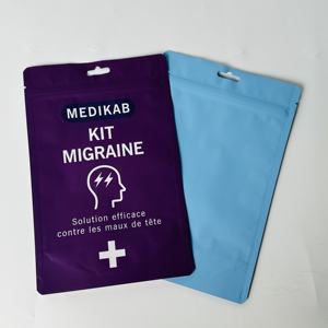 Pochette zippée autoportante personnalisée, résistante à l'humidité, avec trou euro pour trousses de premiers secours médicales - Product Image 5