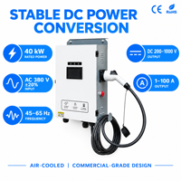 Station de recharge de flotte CCS2 40 kW à double connecteur OCPP 1.6J avec partage de puissance, IP54, pour dépôts routiers, EVSE, compteur d'énergie, facturation, WiFi 4G à distance, PV