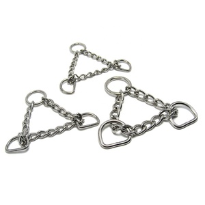 Cadena Martingale de Acero Inoxidable Ecológica y Ajustable con Anillos en D de 3/4\" para Collares de Perro - Product Image 1