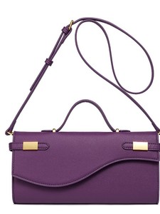 <span class=keywords><strong>Borsa</strong></span> Tote in pelle con motivo Saffiano <span class=keywords><strong>viola</strong></span> <span class=keywords><strong>borsa</strong></span> da lavoro da <span class=keywords><strong>donna</strong></span> con chiusura a patta <span class=keywords><strong>borsa</strong></span> a tracolla di design di lusso - Product Image 3