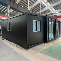 Maison préfabriquée extensible en conteneur de 40 pieds, 30 pieds, 20 pieds, en acier léger, pliable, préfabriquée, petite maison, villa, maison modulaire pliable
