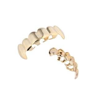 Hip Hop Gold Brace Grillz Cuerpo <span class=keywords><strong>de</strong></span> latón <span class=keywords><strong>de</strong></span> moda Vampiro Lobo Dientes Rejilla Estilo para fiestas Bodas Compromisos Aniversarios - Product Image 5