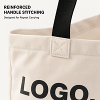 Sac fourre-tout réutilisable en coton pour le quotidien avec poignées d'épaule, impression de logo personnalisée, commandes en gros