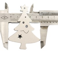 10 pièces en stock, décorations de Noël créatives en panneau de densité, style moderne minimaliste, accessoires de décoration pour la maison, avec corde de 2 mètres