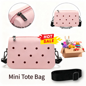 Je cherche un mini sac fourre-tout amusant et léger en EVA, permettant aux enfants de personnaliser leur sac avec des breloques, restant en sécurité et facile à transporter. - Product Image 1