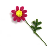 YOPIN-576 Vente en gros de fleurs torsadées en chenille de camomille colorées, faites à la main et finies, pour accessoires photo de mariage et de Noël