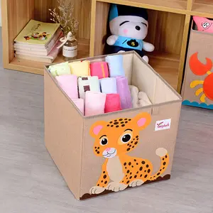 Современный ящик для хранения кубиков-органайзер контейнер для детей и малышей, тигр
