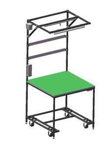 Tùy chỉnh nạc Ống bàn làm việc ESD 28mm ABS PE tráng Ống thép không gỉ Ống bàn làm việc tubos bàn làm việc cho dây chuyền sản xuất - Product Image 3