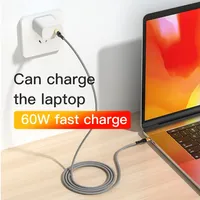 Câble de charge rapide USB C vers USB C plaqué or 1,2 m en nylon tressé PD 60W pour iPhone 15 16 Câble de charge de téléphone portable