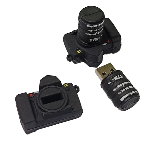 Custom Logo 3D Camera Shape 8GB 16GB 32GB PVC USB Flash Drive