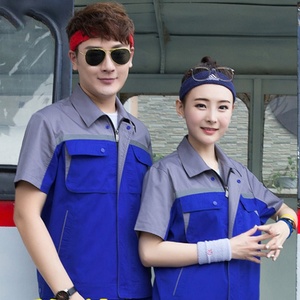 Vêtements de travail de sécurité en polyester et coton TC65/35, combinaison de travail d'été durable pour hommes pour le travail industriel - Product Image 4