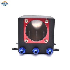 AN6 AN8 AN10 Réservoir d'huile carré en aluminium 60MM pour <span class=keywords><strong>pompe</strong></span> à carburant Racing Fuel Surge Tank - Product Image 5