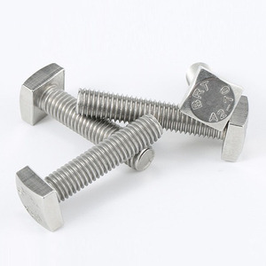Vis et boulons à tête carrée en acier inoxydable 304, tailles métriques M4 M5 M6 M12, grade 4.8, finition blanchie - Product Image 4